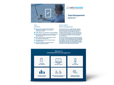 OMNITRACKER Task Management Factsheet Mockup